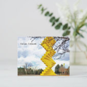 Fry look Yellow articular wall Denver Briefkaart (Staand voorkant)