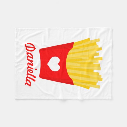 Fry Love Fleece Deken (Voorkant (Horizontaal))