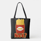 Fry Not Fun French Fries Humor Motto Tote Bag (Achterkant)