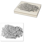 Fry Steak Fries Fried Potato Chips Chef Rubberstempel (Gestempeld)