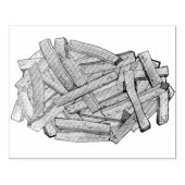 Fry Steak Fries Fried Potato Chips Chef Rubberstempel (Afrduk)