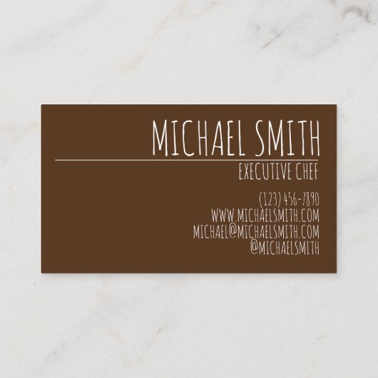 Fry Steak Fries Fried Potato Chips Chef Visitekaartje (Achterkant)