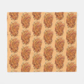 Fry Steak Fries Fried Potato Chips Foodie Fleece Deken (Voorkant (Horizontaal))