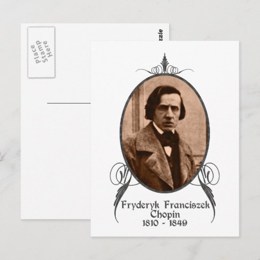 Fryderyk Chopin Briefkaart (Voorkant / Achterkant)