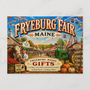 Fryeburg Fair Maine Nostalgische Ansichtkaart Briefkaart