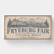 Fryeburg Fair Maine Rustieke Houten Doos Bord