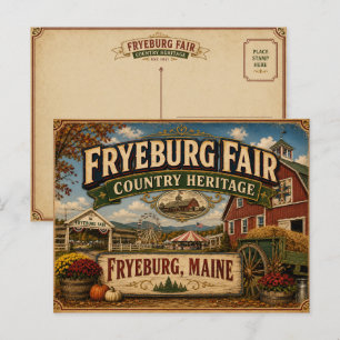 Fryeburg Fair Vintage Poster Ansichtkaart Briefkaart