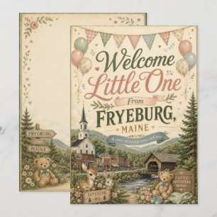 Fryeburg Maine Baby Shower Wenskaart Feestdagenkaart