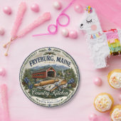 Fryeburg Maine Country Kitchen Melamine Bord (Feest)
