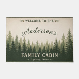 Fryeburg Maine Familiecabine Gepersonaliseerd Deurmat