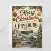 Fryeburg Maine Kerstkaart (Voorkant)