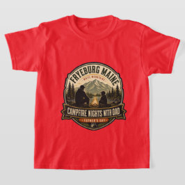 Fryeburg Maine Vaderdag Kampvuur Avonden T-shirt