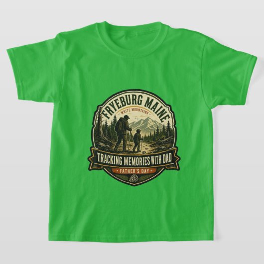 Fryeburg Maine Vaderdag Tracking Herinneringen T-shirt (Laagn)