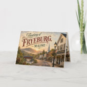 Fryeburg, Maine wenskaart Kaart (Voorkant)