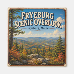 Fryeburg Scenic Overlook Maine Vintage MT Uitzicht Magneet