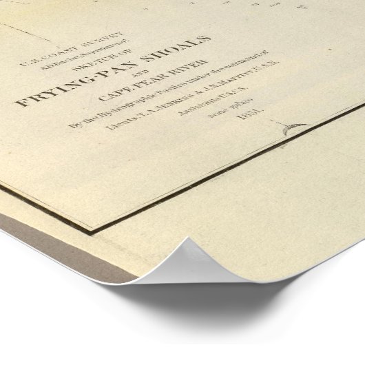 FryingPan Shoals, Cape Fear River Poster (Hoek)