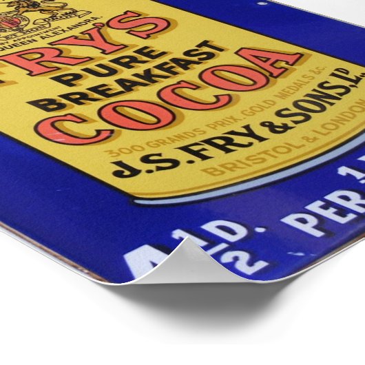  Fry's Pure Breakfast Cocacaoreclame Poster (Hoek)
