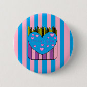 FryShy Button roze en blauw (Voorkant)