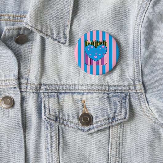 FryShy Button roze en blauw (In situ)