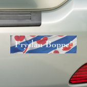 Fryslan Boppe Friese Vlag Bumper Sticker Friesland (Op auto)