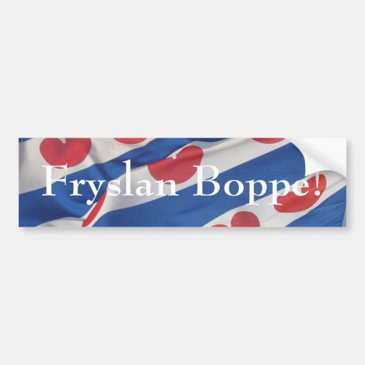 Fryslan Boppe Friese Vlag Bumper Sticker Friesland (Voorkant)
