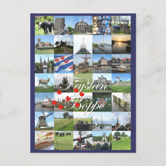 Fryslân Boppe Friesland Photo Postcard Kaart (Voorkant)