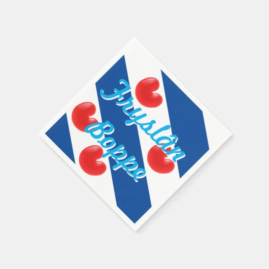 Fryslan Boppe Friesland Vlag Servet (Hoek)