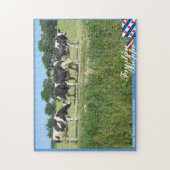 Fryslân Boppe Frisian Holstein Koeien in Meadow Legpuzzel (Verticaal)