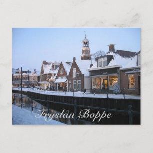Fryslân Boppe Lemmer Canal Briefkaart