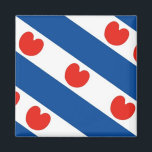 Fryslan, Friesland Friese Vlag Koelkast Magneet<br><div class="desc">Friese Vlag (Fryslan, Friesland, Nederland, Nederland) Koelkast Magneet. Volledig ! Voeg toe, pas en personaliseer met Uw Eigen Afbeeldingen en Teksten als U wilt! Grote Fyslan Boppe Souvenir voor alle Friese Vrienden en Familie in Nederland of elders in de wereld buiten de "Heitelan" voor gebruik op uw koelkast of in...</div>