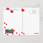 Fryslan vlag en tekst die het Oan geeft! Briefkaar Briefkaart (Achterkant)