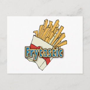 Frytastic ~ French Fries Fantastic Junk Foods Briefkaart