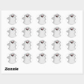 fs008-cartoon-zombie-hoofd ronde sticker (Vel)