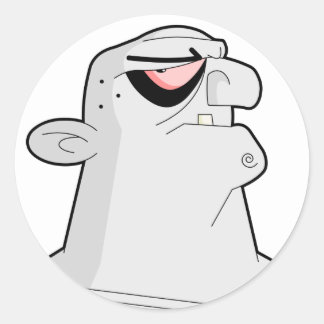 fs008-cartoon-zombie-hoofd ronde sticker