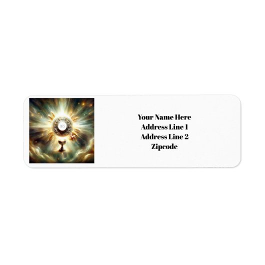 FS Communion Host en Chalice Expressionist Effect Etiket (Voorkant)