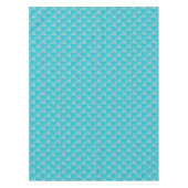 FS-stijl 1-Aqua-White-52x70-KATOENTABLECLOTH Tafelkleed (Voorkant)