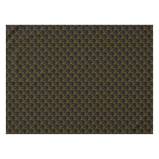 FS-stijl 1-BLACK-GOLD-52x70-KATOENTABLECLOTH Tafelkleed (Voorkant (Horizontaal))