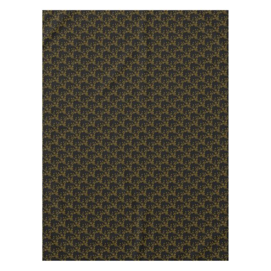 FS-stijl 1-BLACK-GOLD-52x70-KATOENTABLECLOTH Tafelkleed (Voorkant)