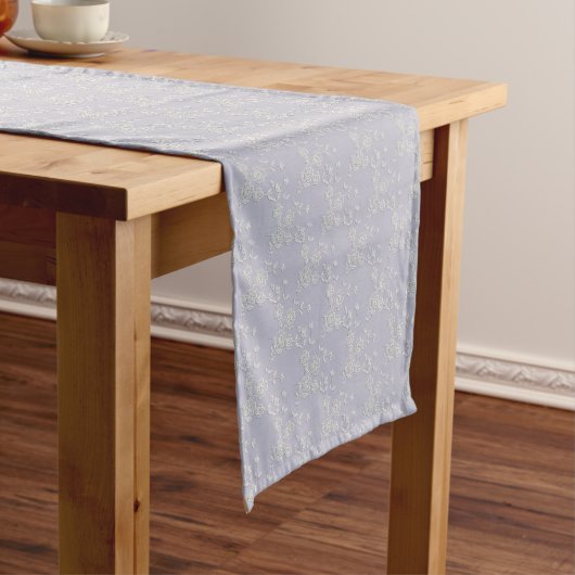 FS-Stijl 1-PAARS-WIT-TABEL RUNNER 14x72inch Korte Tafelloper (Voorbeeld)