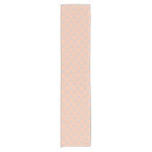 FS-Stijl 1-PEACH-WITTE TABEL RUNNER 14x72inch Korte Tafelloper (Voorkant)