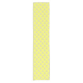 FS-Stijl 1-YELLOW-WITTE 2-TABEL RUNNER 14x72inch Korte Tafelloper (Voorkant)