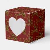 FS Style 1-Red-Gold-FAVOR BOXS-hartdoos Bedankdoosjes (Voorkant Zijde)