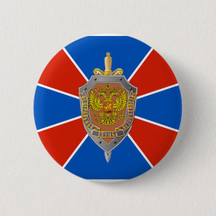 Fsb, Russische vlag Ronde Button 5,7 Cm