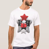 FSF 'Gestapelde sterren' logo Basic White T-shirt (Voorkant)