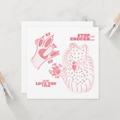 FSH - Stop Genoeg J/K Love You - ASL Design Kaart (Voorkant / Achterkant in situ)