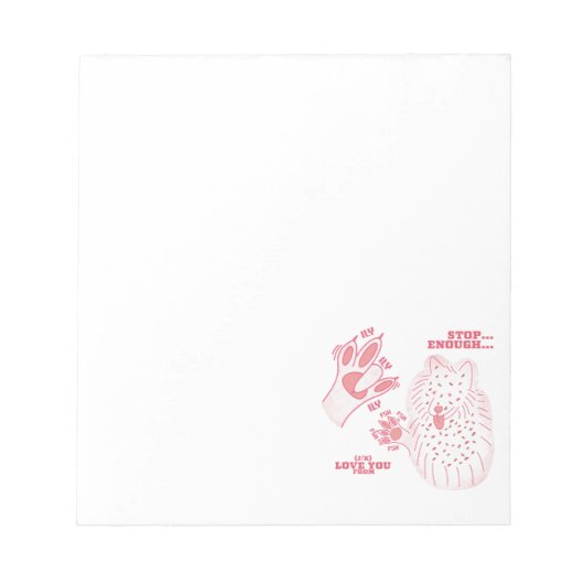 FSH - Stop Genoeg J/K Love You - ASL Design Notitieblok (Voorkant)