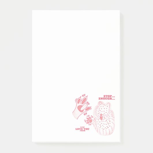 FSH - Stop Genoeg J/K Love You - ASL Design Post-it® Notes (Voorkant)