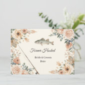 Fshing Wedding save the date Kaart (Staand voorkant)