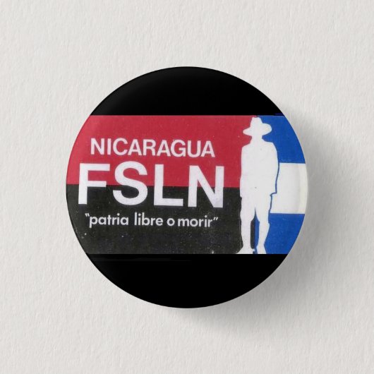 FSLN Nicaragua Libre Ronde Button 3,2 Cm (Voorkant)