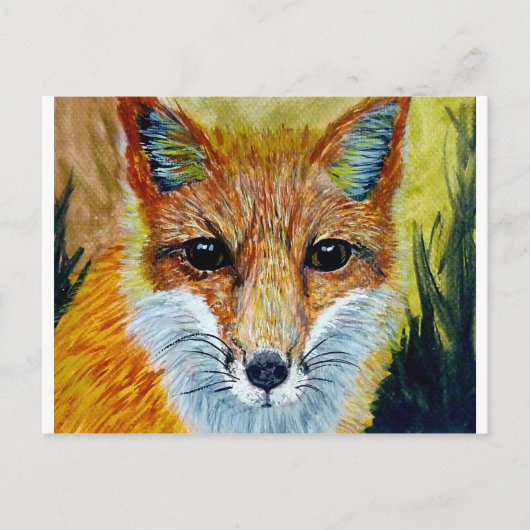 fSmart fox art Briefkaart (Voorkant)